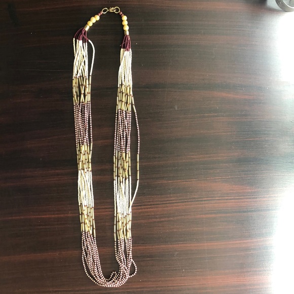 Anthropologie multi-strand beaded necklace